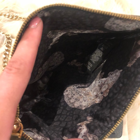 Like new! TED BAKER green mohair/black leather bag - Picture 5 of 6